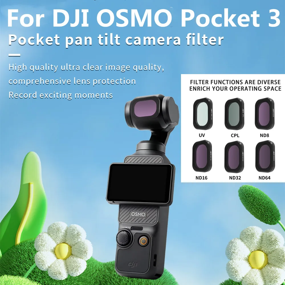 Комплект фильтров для DJI OSMO POCKET 3 Ручной Карданный Фильтр Объектива камеры для DJI Osmo Pocket ND Filter MCUV CPL ND64-PL ND32-PL ND4 8