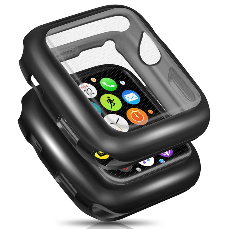 Защитная Пленка Для Экрана Apple Watch Case 45 мм 41 мм 44 40 Мм 42 38 мм Полный бампер из ТПУ аксессуары iwatch series 8 7 9 SE 6 5 4 3