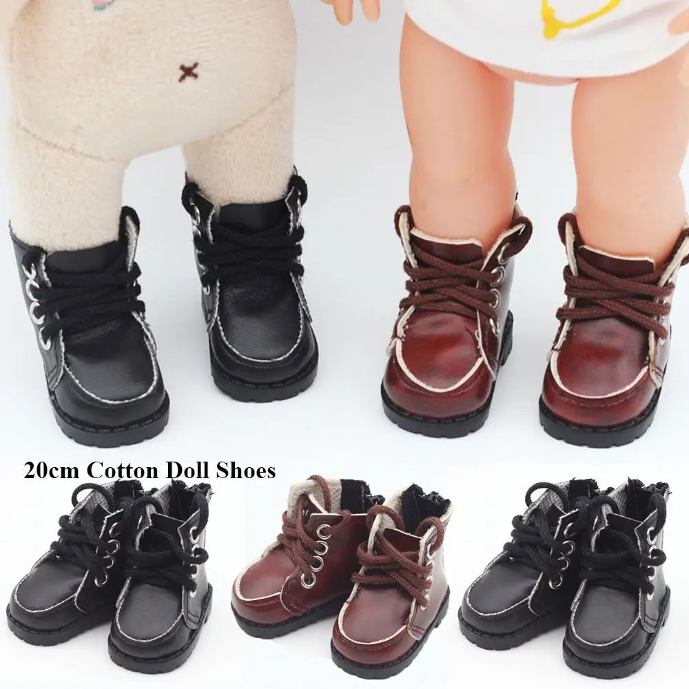 Обувь для кукол из кожаного материала, высококачественные коричневые/черные Модные ботинки в стиле колледжа, Модные Подарочные игрушки для кукол 1/12 Куклы