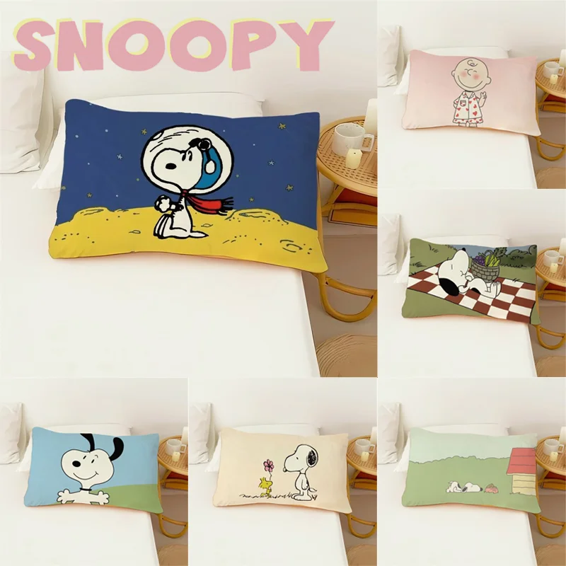 Наволочка Snoopy, милый мультяшный чехол для подушки, Поясная наволочка, украшение детской спальни, Постельные принадлежности, Подарки для детей