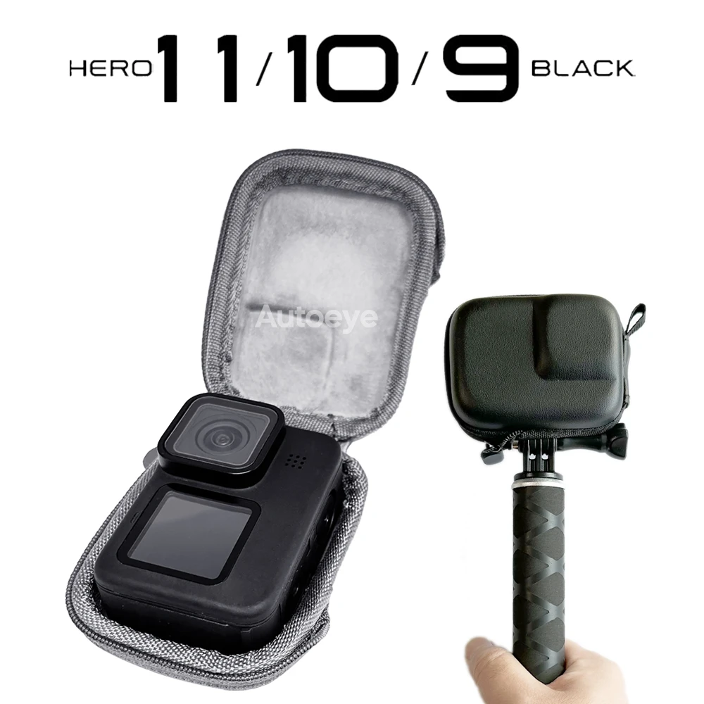 Чехол GoPro 11 Mini EVA Защитная сумка для спортивной экшн-камеры Hero 10 9 Black Sliver из полиуретана Полуоткрытый ящик для хранения