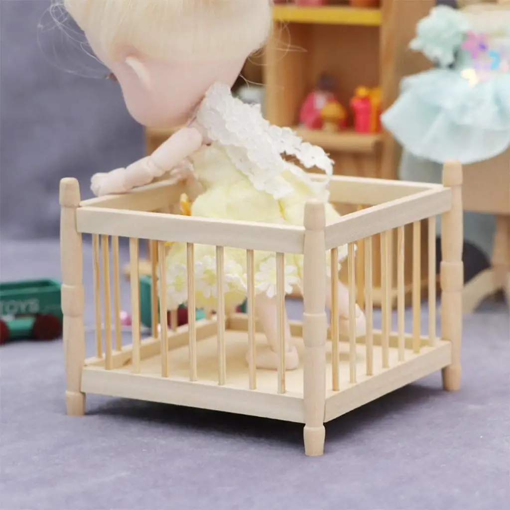 Кукольный домик из дерева 1: 12, детская кроватка, миниатюрная мебель для гостиной, мини-поделки