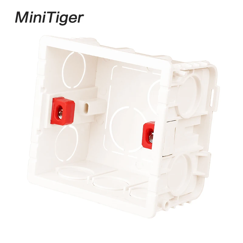 Регулируемая монтажная коробка Minitiger Внутренняя кассета 86 мм * 83 мм * 50 мм для сенсорного переключателя 86 типа и розетки Задняя коробка