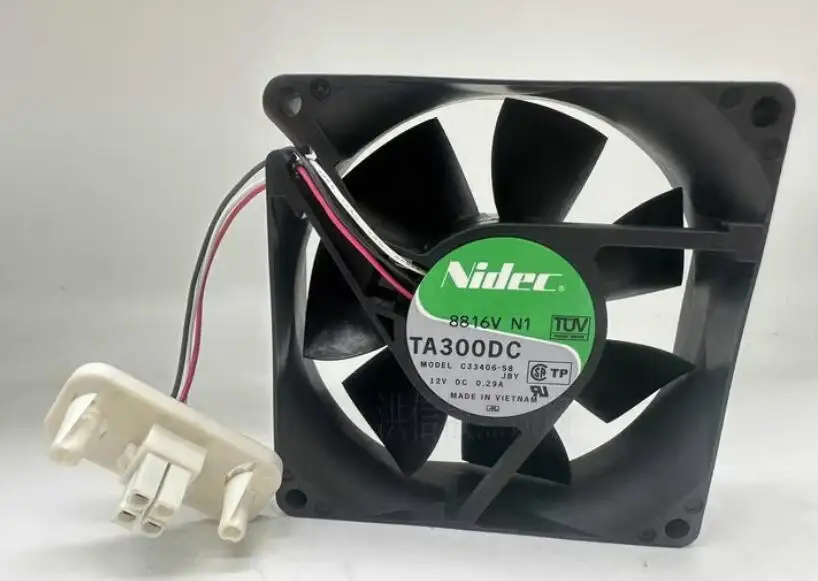 Nidec C33406-58 DC 12V 0.29A 80x80x25 мм 3-проводной серверный вентилятор охлаждения