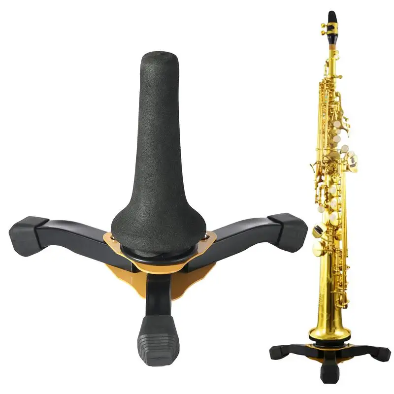 Подставка для сопрано-саксофона на 3 ножки Портативный складной кронштейн для саксофона Деревянный духовой инструмент Аксессуары для саксофона