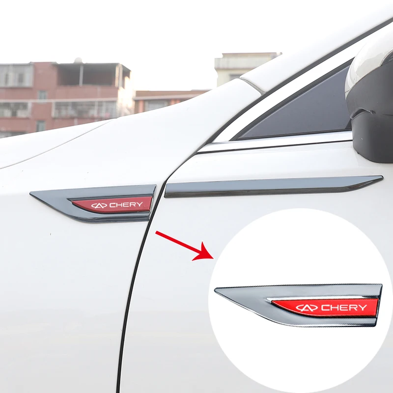 Наклейки с металлическим логотипом автомобиля на крыло персонализированные декоративные боковые маркеры для автомобиля CHERY TIGGO 3 4 7 PRO