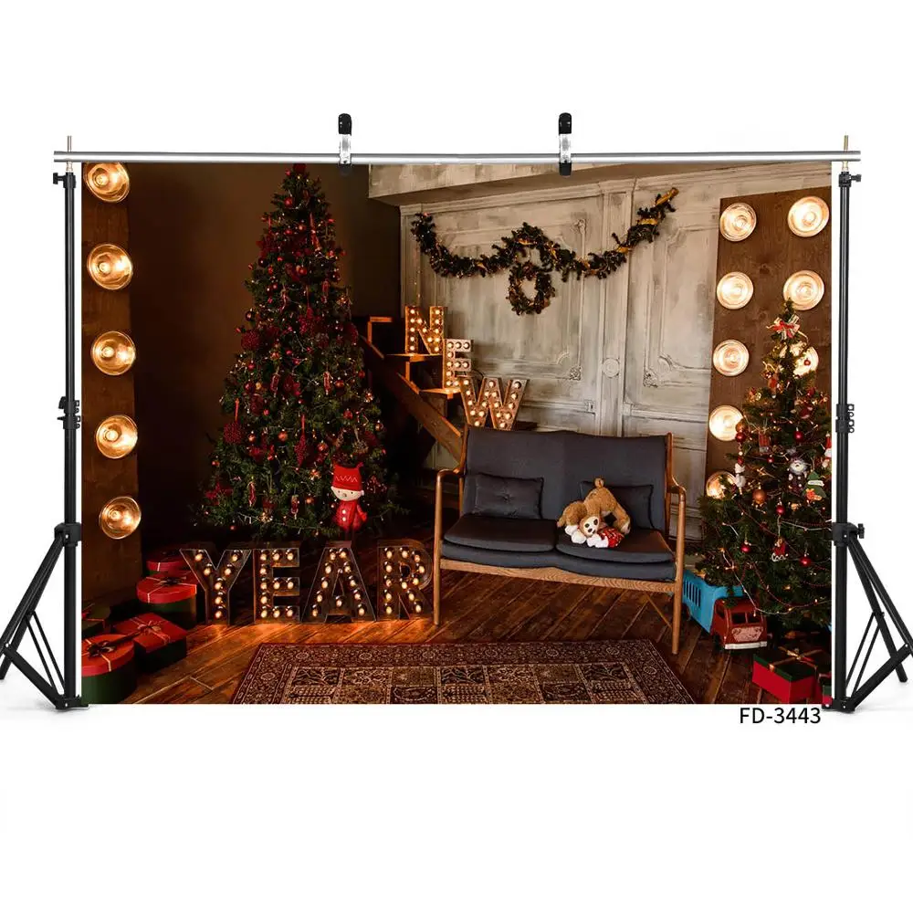 Рождественская елка, Новогодний светильник, фон для стула, декор, детский душ, фон для фотосъемки новорожденных, Рождественский фон для фотосессии, реквизит для фотостудии