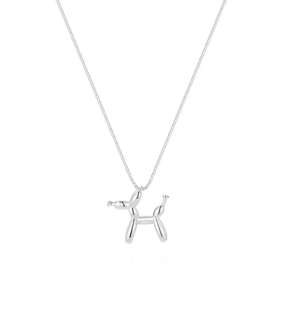 Ожерелье с собачкой-воздушным шаром для женщин, ювелирные изделия, милая цепочка на ключицу, ожерелье для девочек, Новая цепочка для свитера 2024 года выпуска