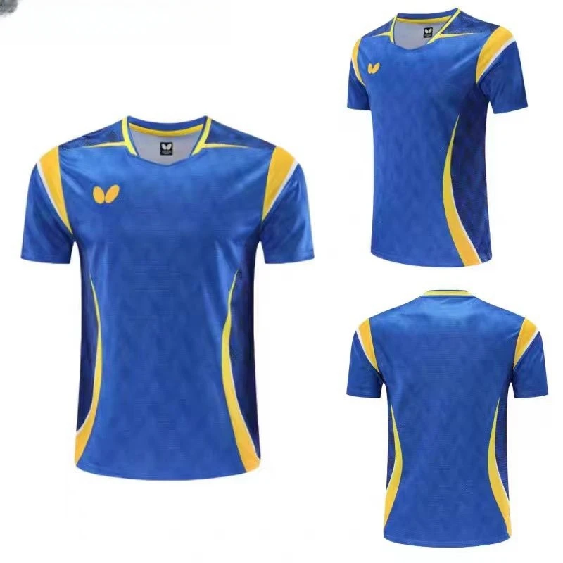 Быстросохнущая спортивная футболка для настольного тенниса с бабочкой для мужчин и женщин, легкая дышащая одежда для тренировок по настольному теннису