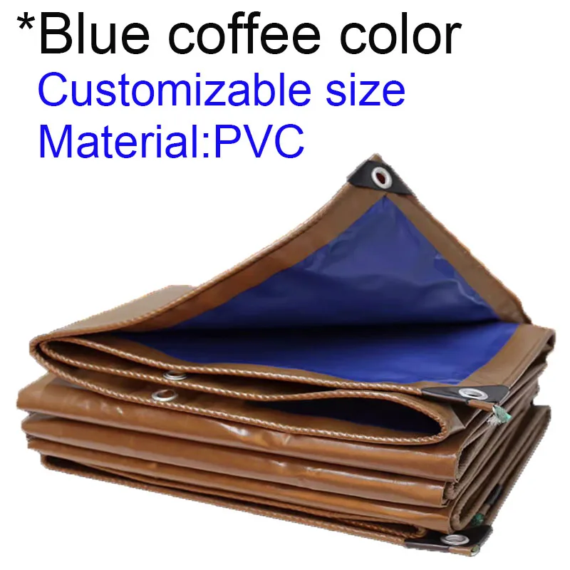 Синий кофейный ПВХ, утолщенная водонепроницаемая ткань, Солнцезащитный крем, Теплоизоляция, Морозостойкий Прочный, плотно организованный, износостойкий