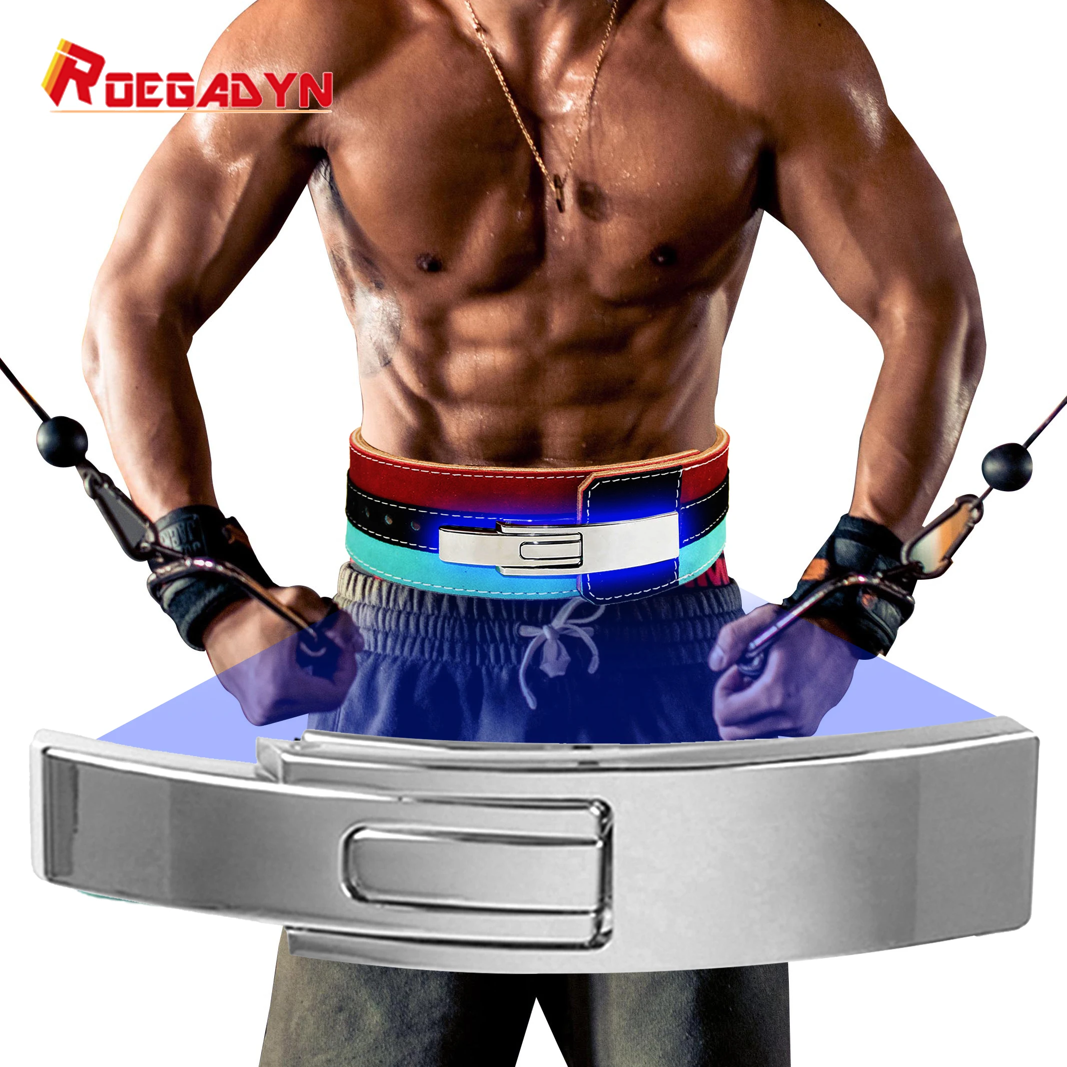ROEGADYN-Пояс для мужчин, пояс для тяжелой атлетики, поддержка спины, Фитнес с пряжкой, Тренажер для тела в тренажерном зале