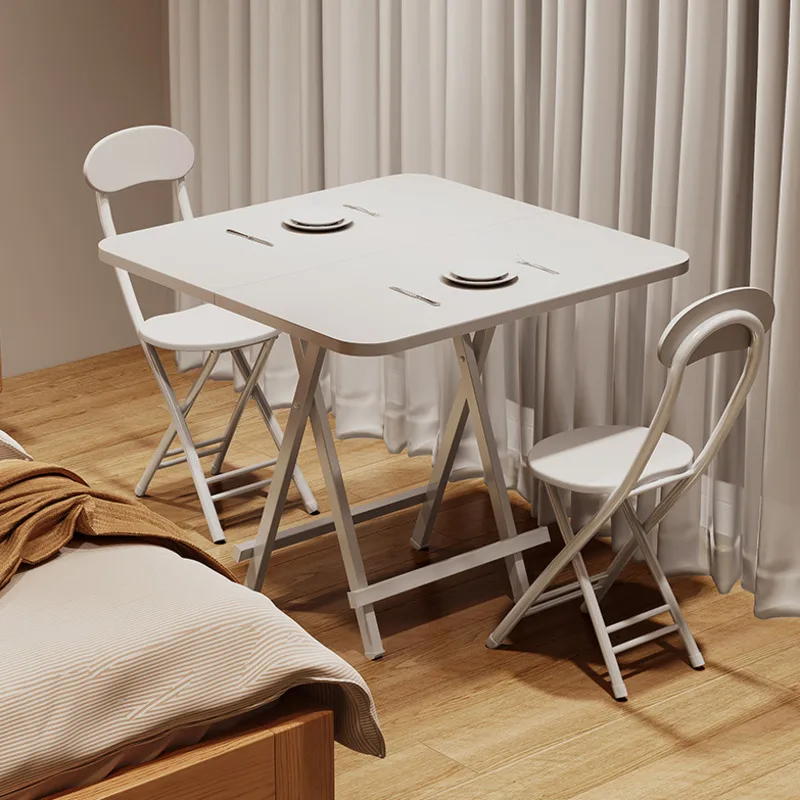 Простой современный складной стол Столы для еды в общежитии Семейный Квадратный стол Простой кухонный стол для маленькой семьи Переносной стол