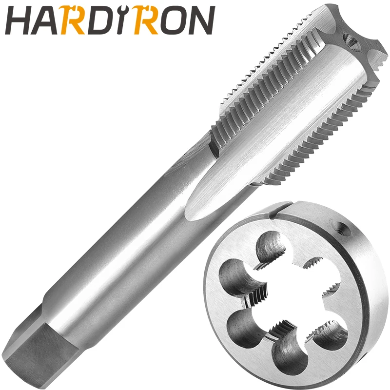 Hardiron M28 X 0,5 Метчик и матрица Правая, M28 x 0,5 метчик с машинной резьбой и круглая матрица
