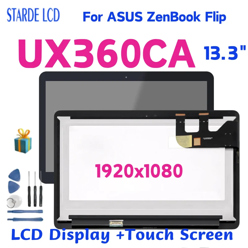 13,3-дюймовый оригинал для Asus Zenbook Flip UX360CA ЖК-дисплей с сенсорным экраном и цифровым преобразователем в сборе для ASUS UX360CA Запасная часть