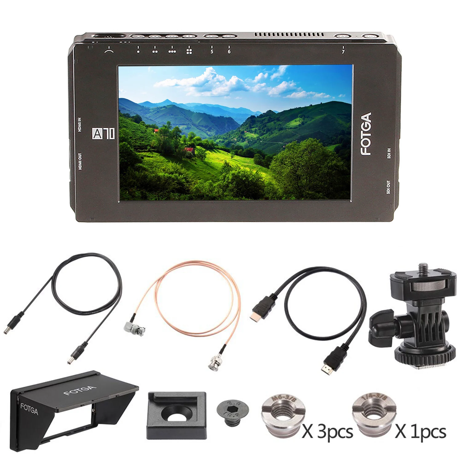 Полевой монитор Fotga A70T/A70TL/A70TLS с 7-дюймовым сенсорным экраном FHD для Беззеркальной камеры FHD Video On-Camera Полевой монитор
