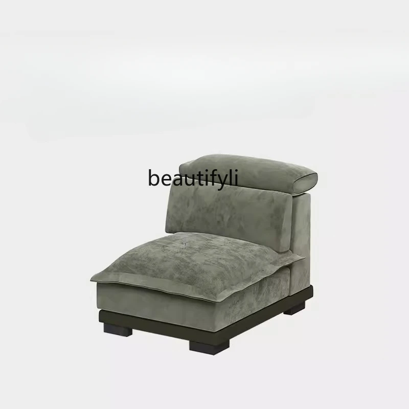 Технологичный фланелевый диван В современной минималистичной гостиной Одноместный тканевый диван