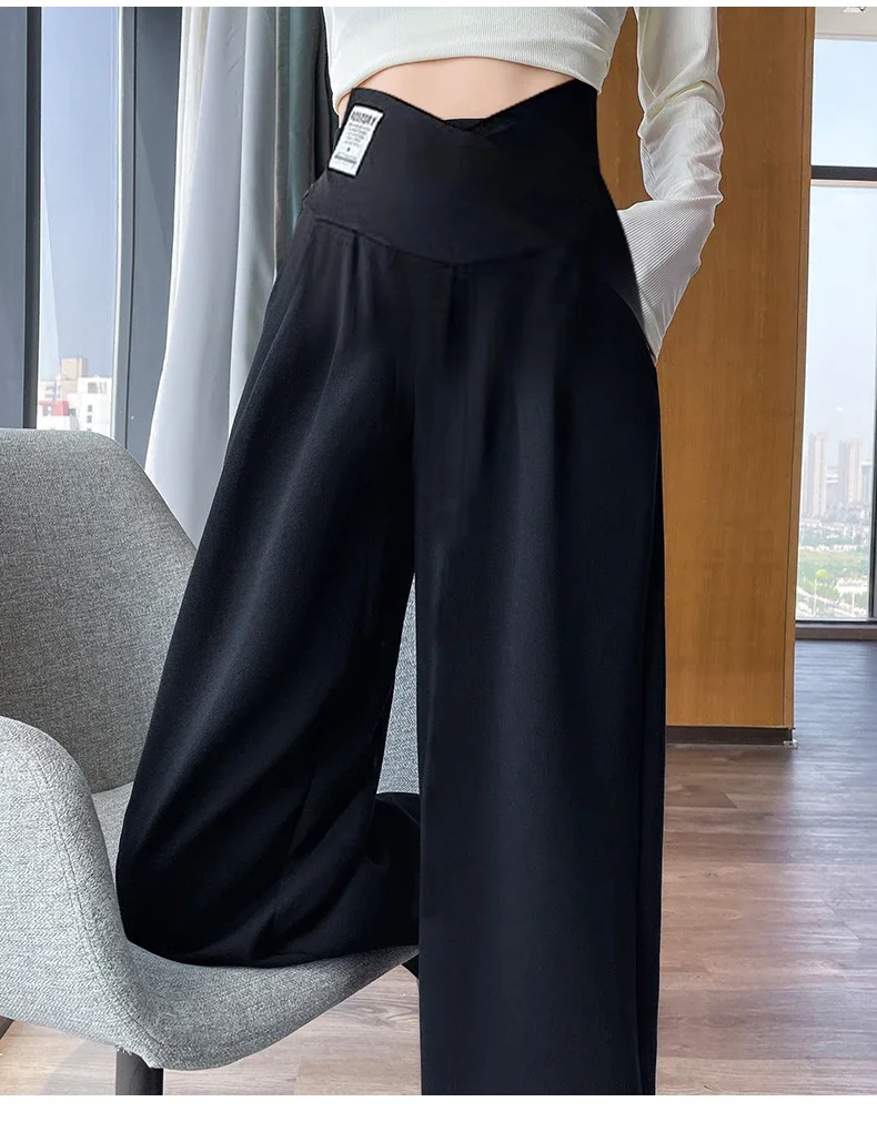 Весенне-осенняя верхняя одежда для беременных, Зимние повседневные брюки для беременных с низкой посадкой, свободные брюки для беременных в корейском стиле