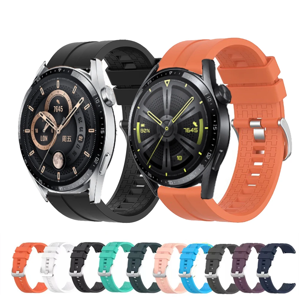 Ремешок для часов 22 мм 20 мм Ремешок Для Huawei Watch GT 3 42 мм 46 мм Силиконовый Браслет Для Huawei GT 2 Pro/ Runner / 2E / GT3 SE /3 Pro 43 мм Ремешок