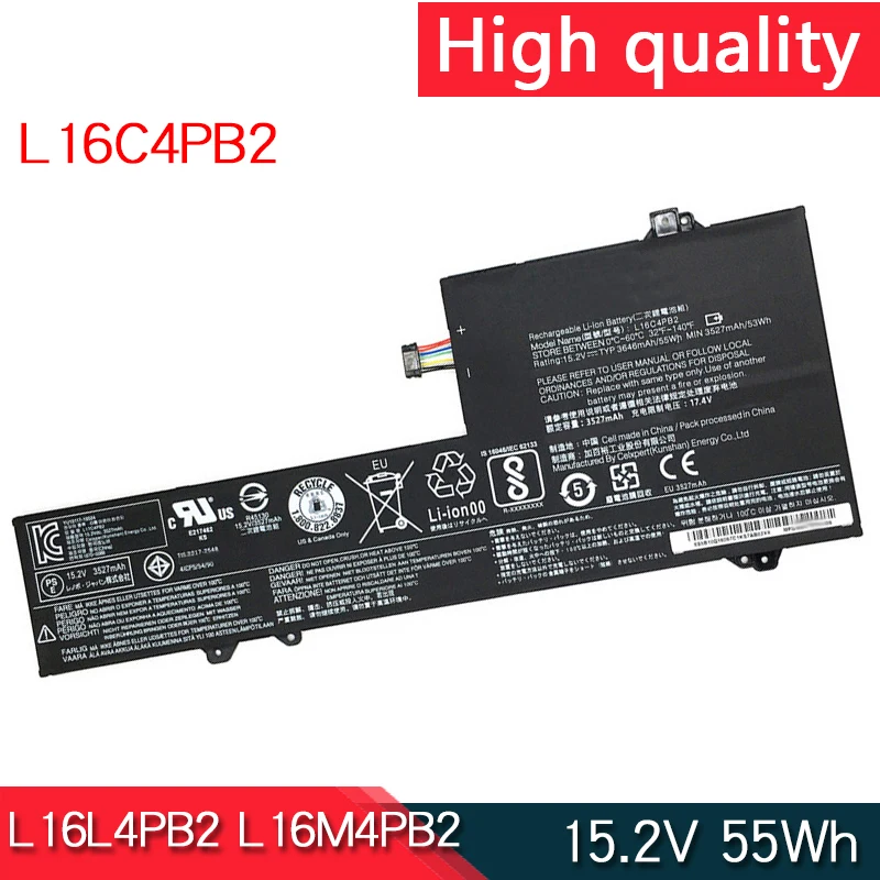 НОВЫЙ Аккумулятор для ноутбука L16C4PB2 L16L4PB2 L16M4PB2 15,2V 55Wh Для Lenovo K42-80 IdeaPad 720s 720s-14IKB V720-14-ISE V720-14ISE