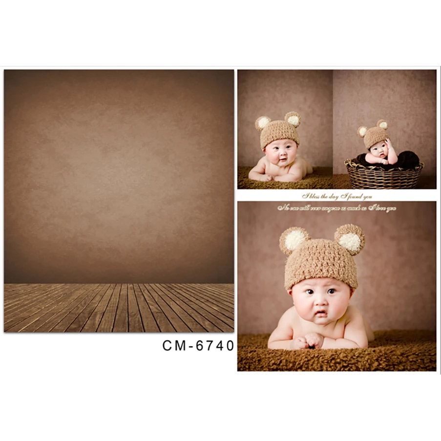 Коричневый настенный фотофон Виниловые фоны для фотосъемки Цифровая печать Детских фонов для фотостудии CM-6740
