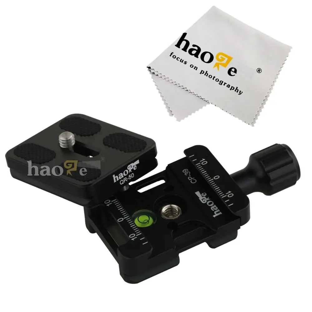 Haoge 39 мм Винтовая Ручка Быстроразъемный Зажимной Адаптер с Пластиной 50 мм для Камеры Canon Nikon Sony Pentax Olympus Fujifilm