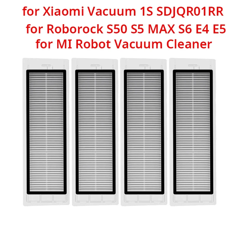 Замена Фильтров HEPA Для Xiaomi Vacuum 1S SDJQR01RR Roborock S50 S5 MAX S6 E4 E5 MI Robot Vacuum Cleaner Аксессуары Для Фильтров
