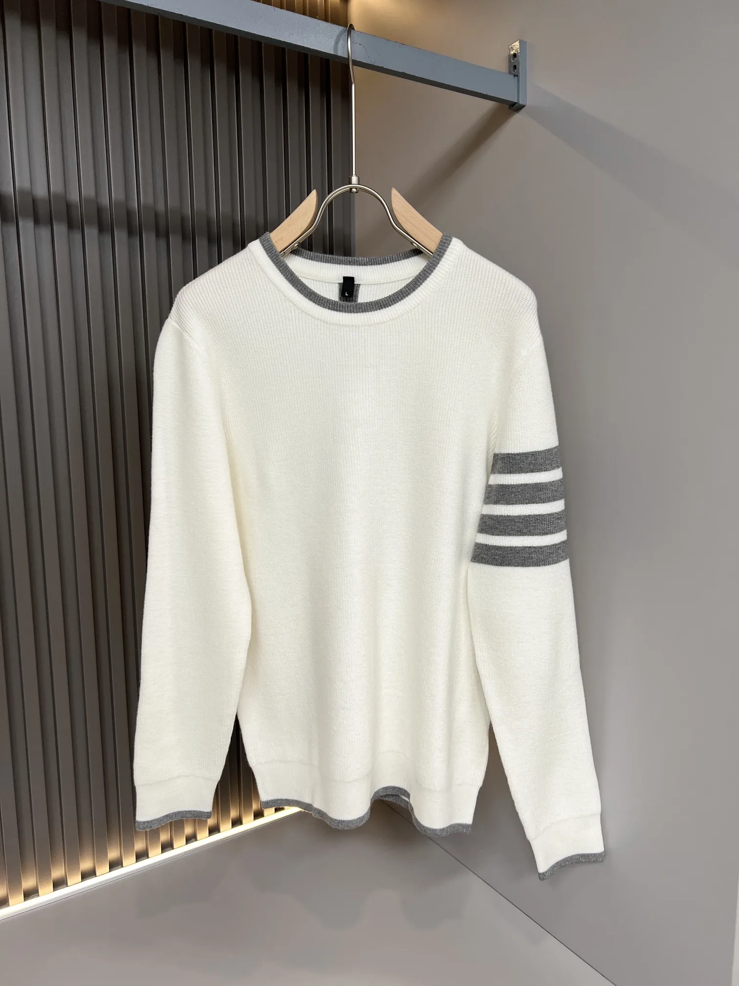 Зимний пуловер TTB, модный мужской свитер высокого качества в четыре полосы, жаккардовый грубый свитер с 7 иглами, мягкий повседневный мужской вязаный свитер