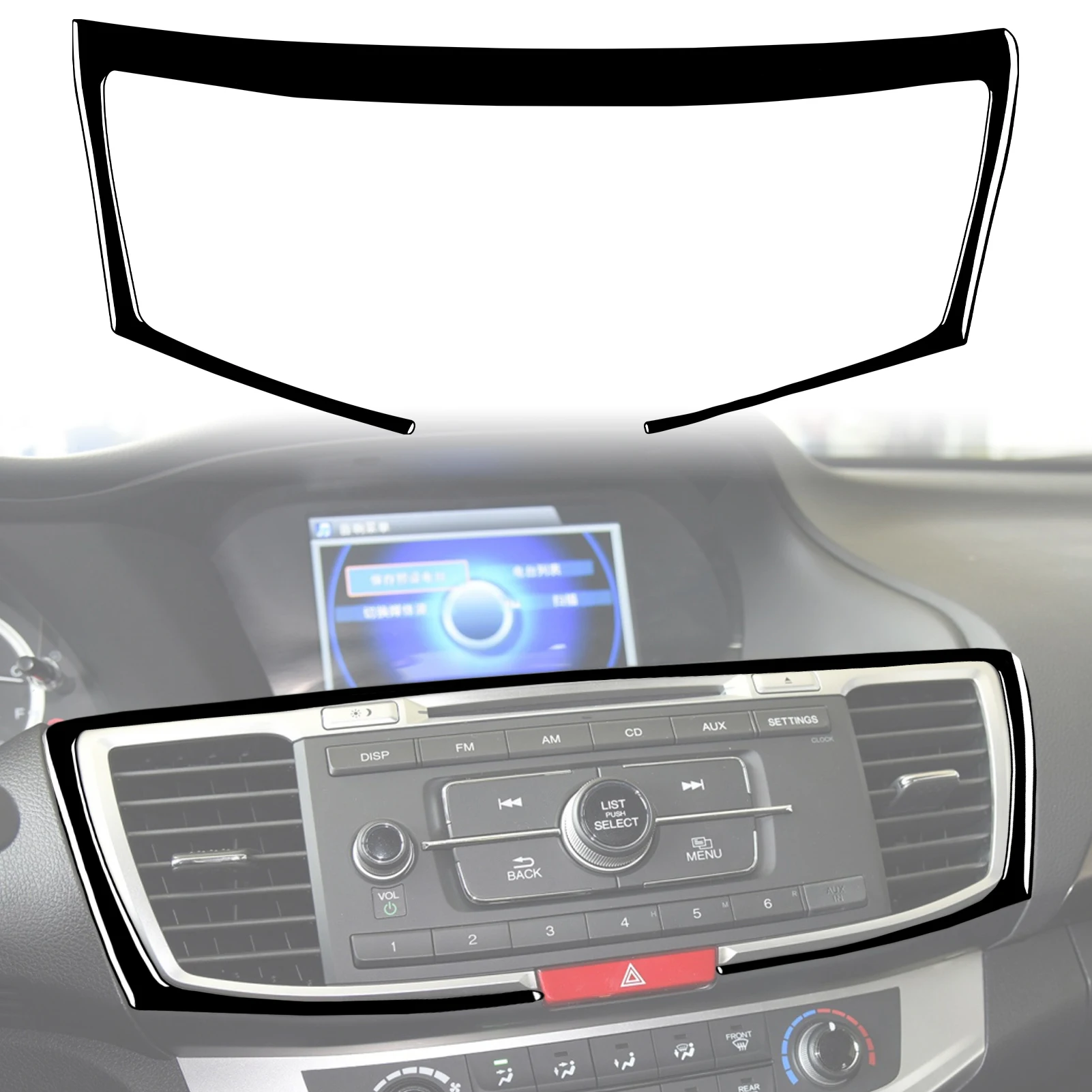 Наклейка на рамку вентиляционного отверстия центральной консоли автомобиля для Honda Accord 9th 2014-2017