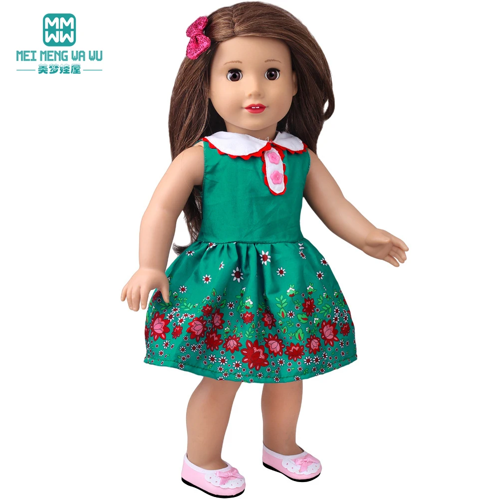 Кукольная одежда, модная футболка, брюки, платье с героями мультфильмов, подходит для игрушек-американских кукол 45 см, аксессуары для подарков для девочек