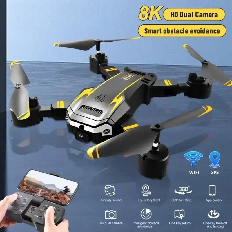 Складной Четырехсторонний Квадрокоптер G6 Pro 5G GPS с Интеллектуальным Обходом препятствий на 360 ° С Камерой 8K HD UAV Wifi FPV Drone