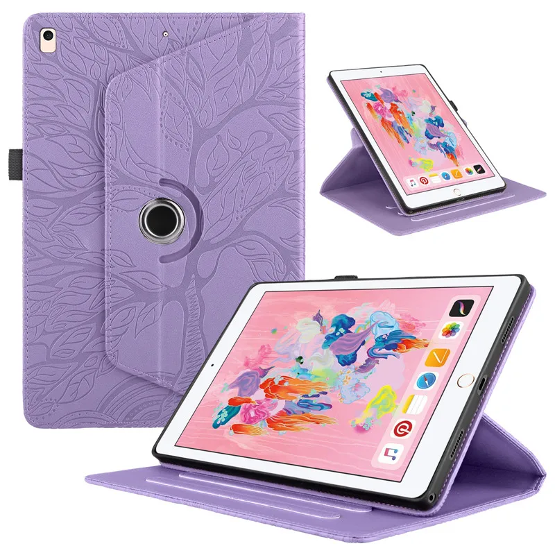 Чехол для iPad 10-го 9-го поколения с Тиснением Дерева, Вращающийся на 360 Градусов, Чехол-подставка Для iPad 10.2 9.7 iPad 10 9 8 7 6-го Поколения Mini 5 Air 2 Case