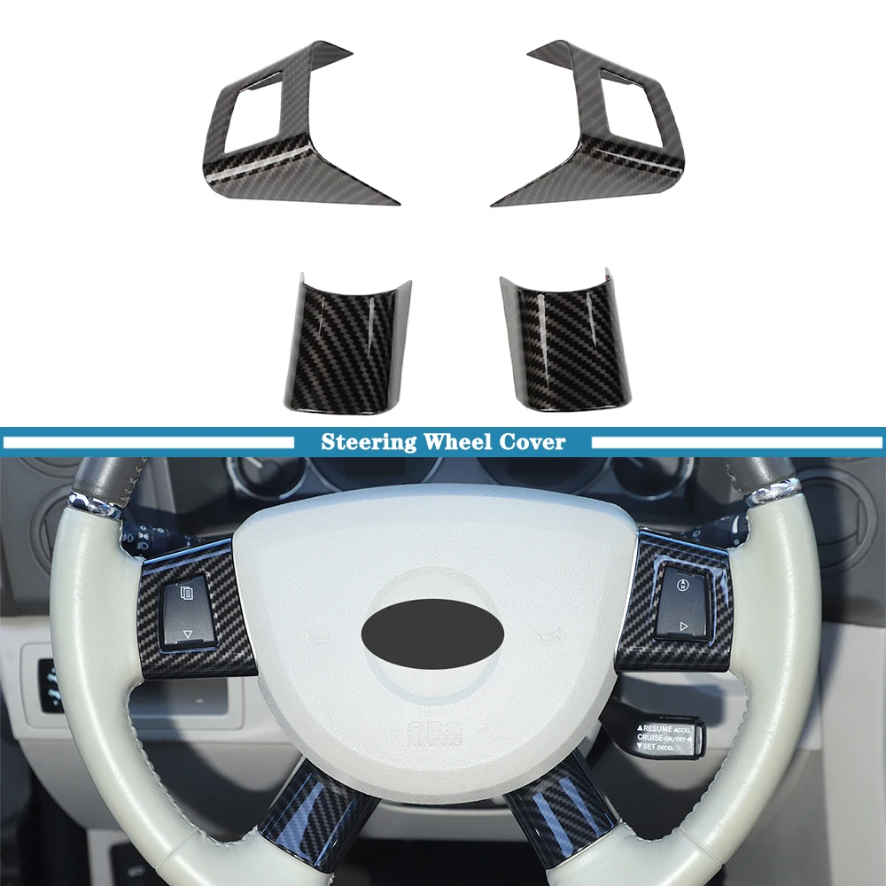 Комплекты чехлов для украшения рулевого колеса Jeep Grand Cherokee/Grand Commander 2006-2010, аксессуары для интерьера автомобиля, выполненные из углеродного волокна