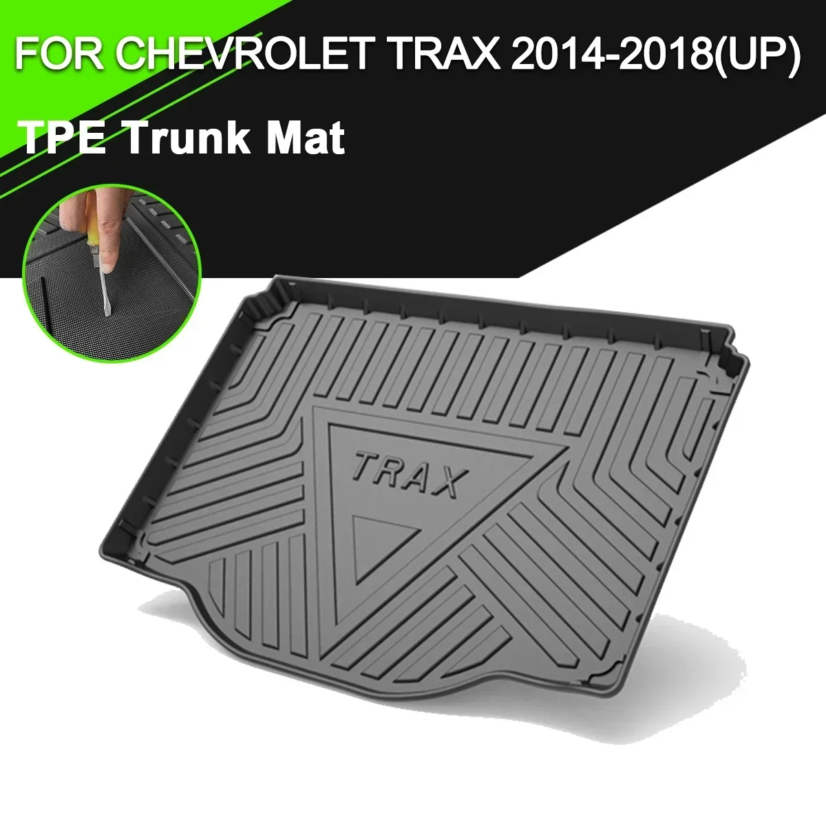 Коврик для крышки заднего багажника автомобиля для Chevrolet Trax 2014-2018 (ВЫШЕ) Водонепроницаемые нескользящие резиновые аксессуары для грузовых лайнеров из TPE