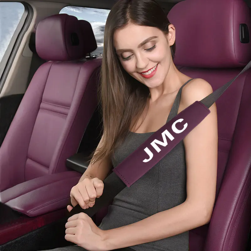 2шт Для кожаных чехлов для автомобильных ремней безопасности JMC защищают кожаные чехлы для автомобильных ремней безопасности, наплечники для детей и взрослых