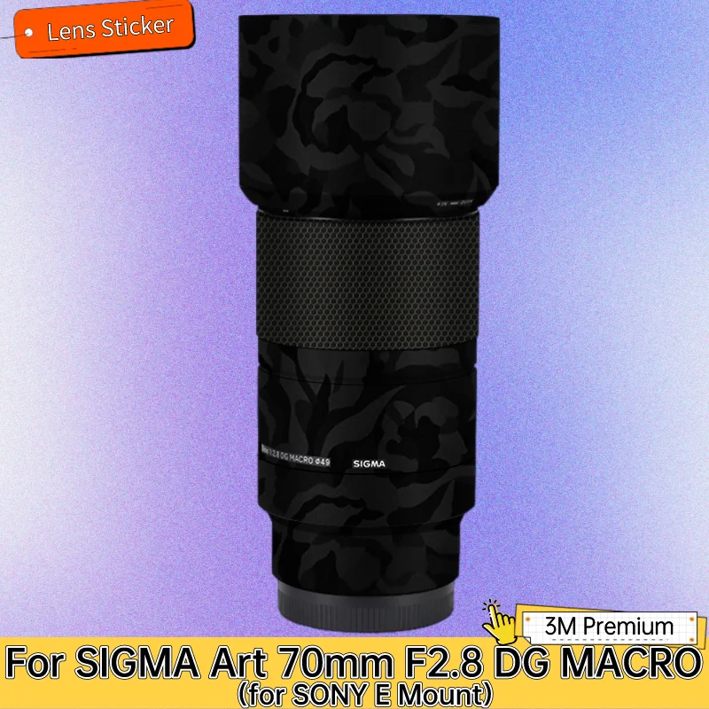 Для SIGMA Art 70mm F2.8 DG MACRO для SONY E Mount Наклейка для объектива Защитная Наклейка на кожу Виниловая Оберточная Пленка Против Царапин Защитное Покрытие