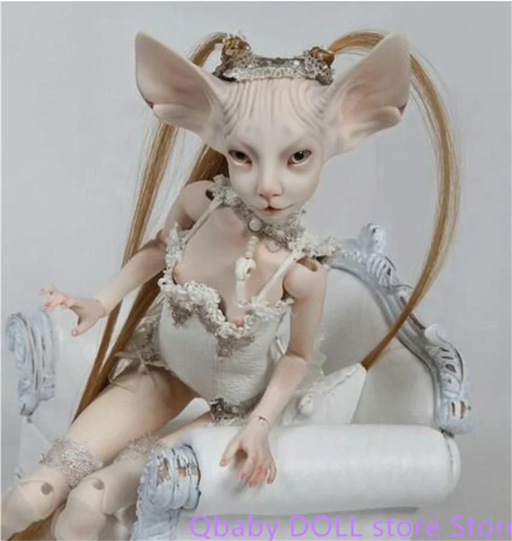 Кукла BJd1/4 Девочка-кошка с большими ушами, Сфинкс, игрушка из смолы в подарок
