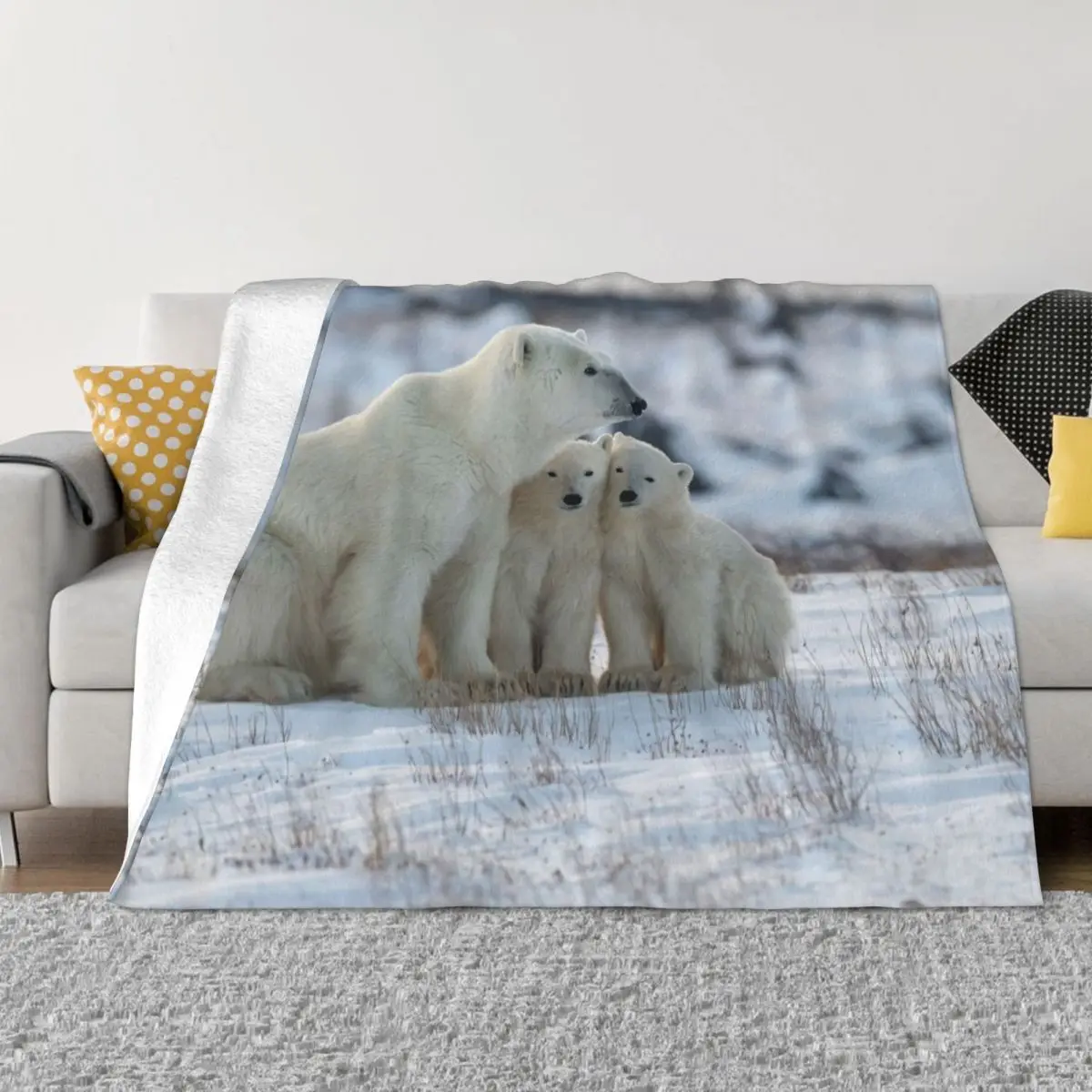 Милое одеяло с белым медведем, плед, Всесезонные комфортные походные одеяла, Постельные принадлежности, Декор кровати