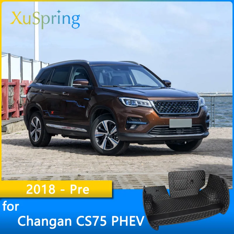 Коврик в багажник автомобиля, грузовой вкладыш для Changan CS75 PHEV 2018 2019 2020 2021, прочный чехол для багажника заднего вида, защитный дизайн