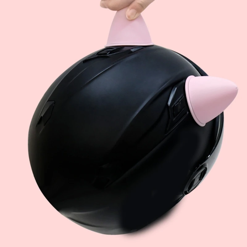 Модификация шлема для украшения кошачьими ушками, привлекательные наклейки на мотоцикл