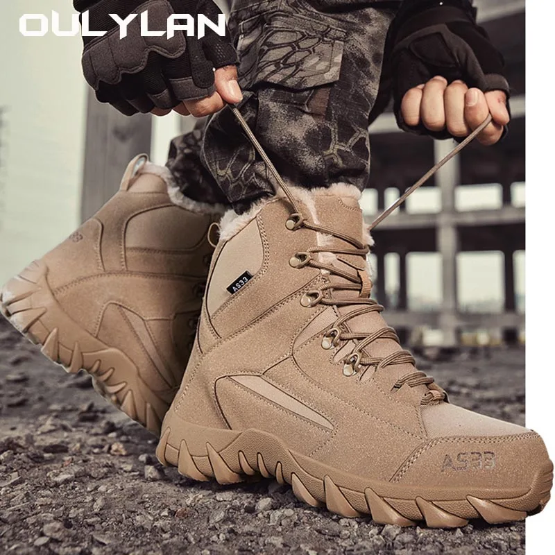 Военные ботинки для мужчин и женщин, тактические ботинки, теплые зимние ботинки для кемпинга на открытом воздухе, модные армейские кроссовки для пешего туризма в пустыне.