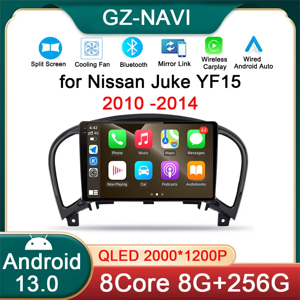 Автомобильный Экран Стерео Android Авторадио для Nissan Juke YF15 2010 2011 2012-2014 Carplay 4G Автомобильный Мультимедийный GPS 2 din авторадио