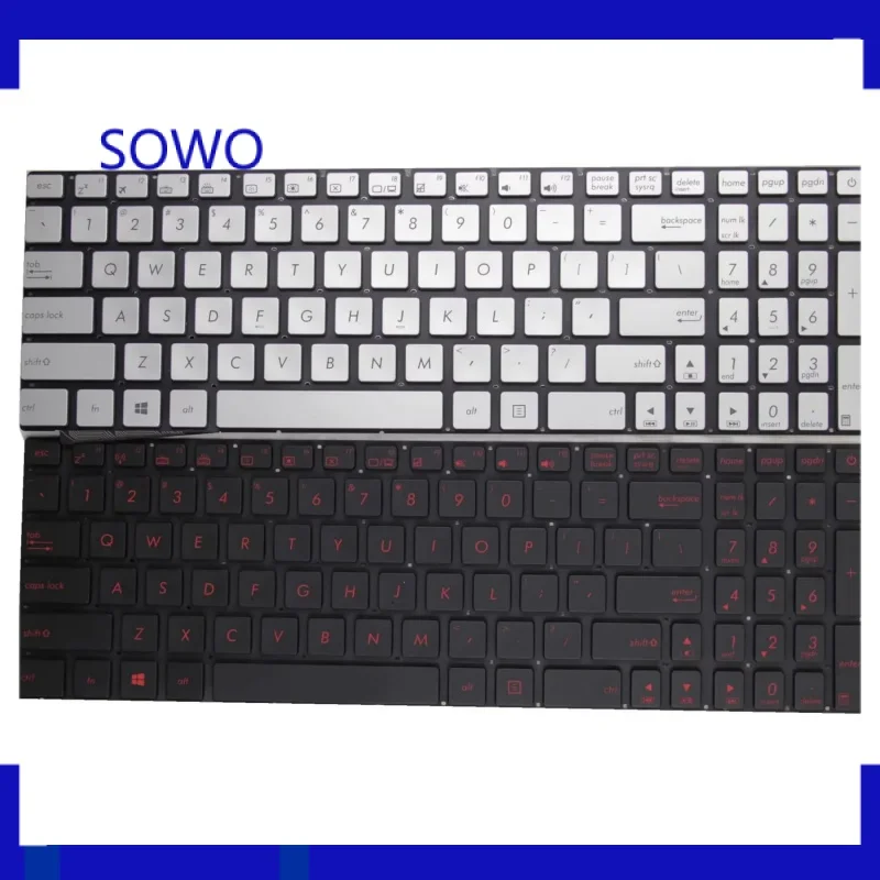 Новая клавиатура с подсветкой для ASUS N551 G58 N552 G771 GL552 GL551 ZX50J FX-PLUS PRO6700 6300 FX50