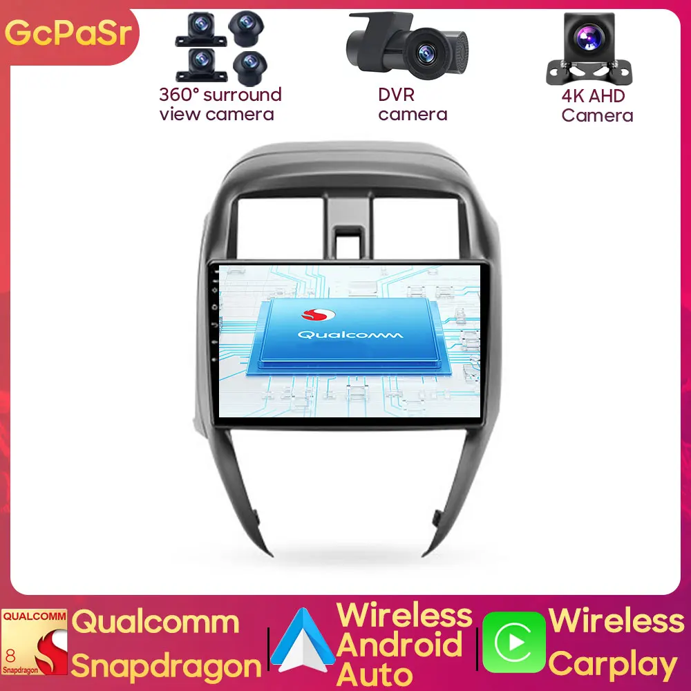 Автомобильный радиоприемник Qualcomm Snapdragon Auto Видео Мультимедийный плеер для Nissan Sunny 2014 2015 2016 Android Навигация GPS Аудио Carplay