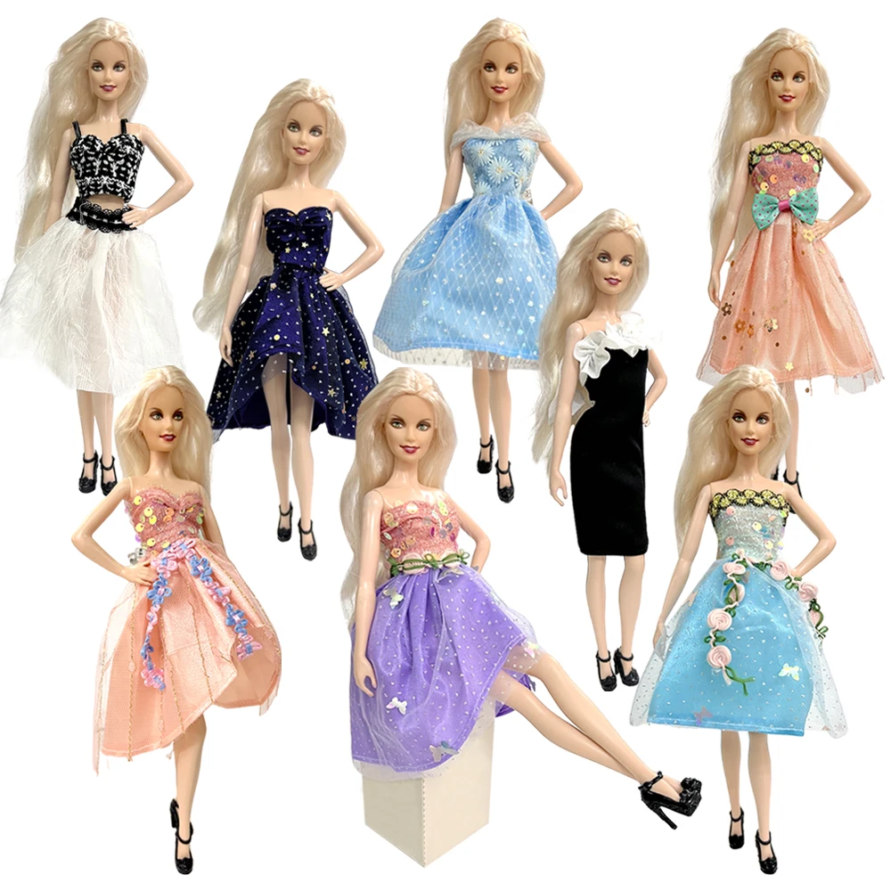 NK 1 Комплект Одежды Для Куклы Барби, Платье, Модная Юбка, Вечернее Платье Для Барби и 1/6 BJD Blythe, Аксессуары Для Куклы, Подарок Для Девочки, Игрушка JJ