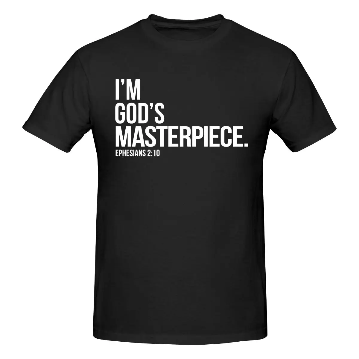 Я Божий шедевр, Библейское Писание, христианская футболка из хлопка с круглым вырезом и коротким рукавом, футболка на заказ Homme