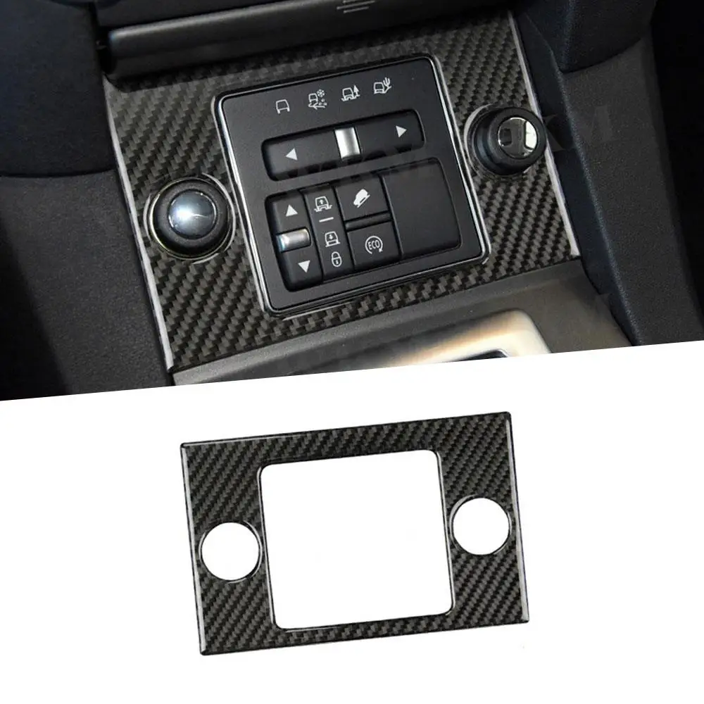 Накладка на панель автомобильного прикуривателя из углеродного волокна, рамка, наклейка для стайлинга автомобилей Land Rover Discovery 4 LR4 2010-2016 гг.
