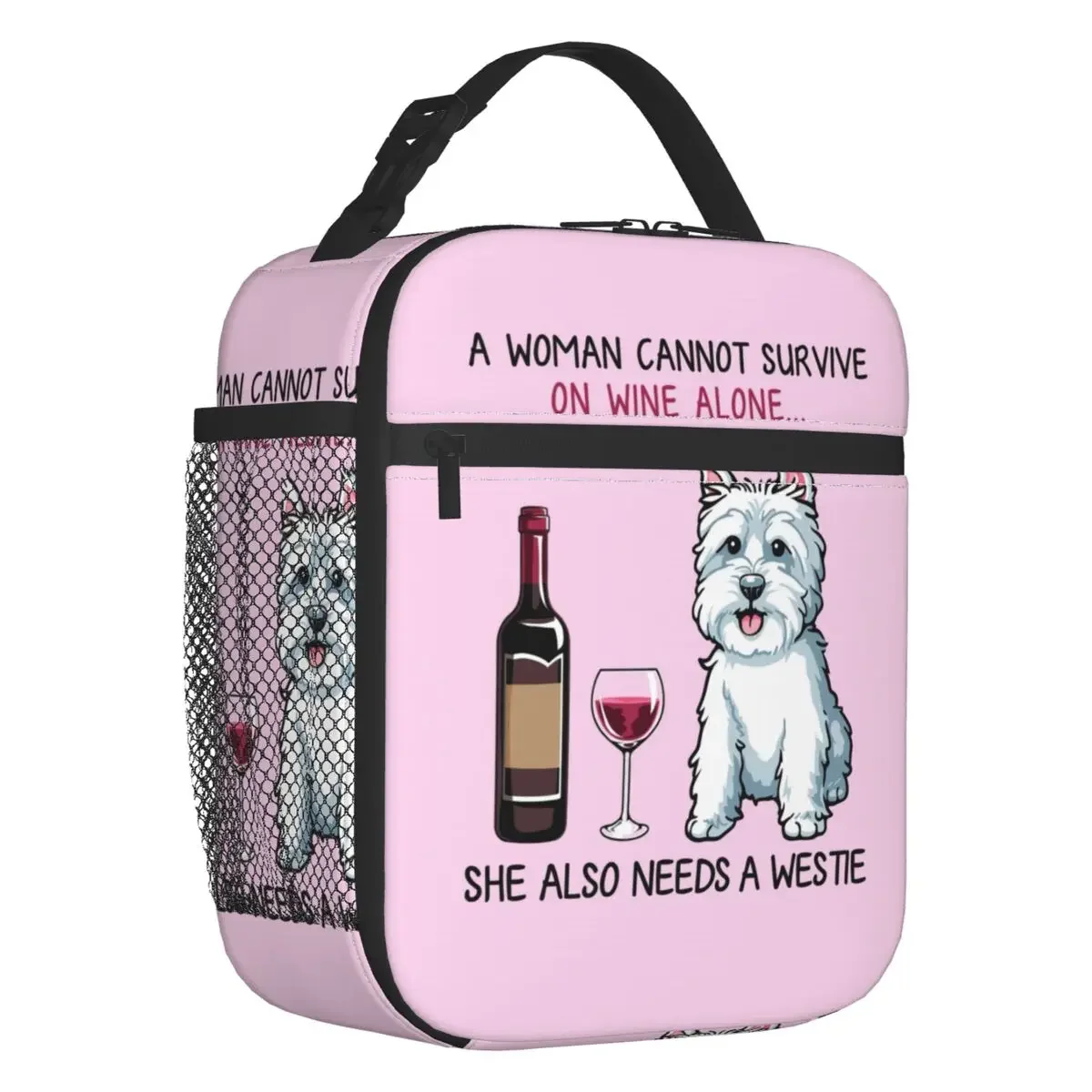Утепленные сумки для ланча для собак Westie West Highland White Terrier, для женщин, Сменный холодильник, Термальная коробка для Бенто, для работы, учебы, путешествий