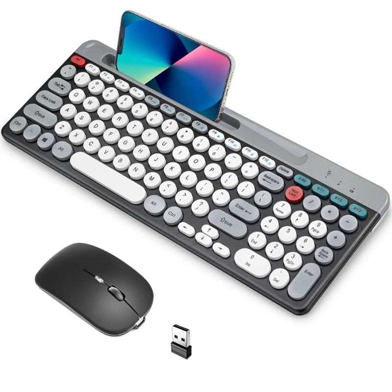 Модный Круглый стол в стиле панк с поддержкой Bluetooth + комбинированная клавиатура и мышь 2.4G