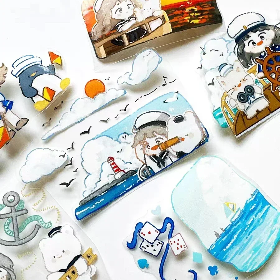 Загадай желание / отправься под парусом Декоративные Наклейки для девочек Washi Masking pet Tape Journal Diy Stickers