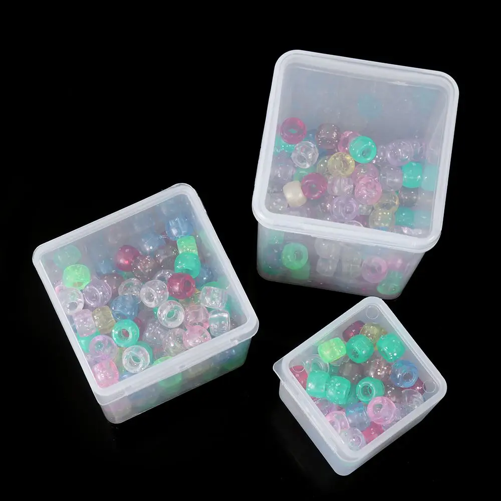 1шт Маленькие Прозрачные Пластиковые бусины Коробка для хранения мелких предметов Ремесла Контейнер для хранения оборудования Чехол для органайзера ювелирных изделий